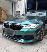 BMW 5 Series M550 540 530 (with M-package bumper, does not fit base model) G30 Pre-LCI 2017 2018 2019 2020 with Aftermarket Parts - Front Lip Carbon Fiber from Geex Village